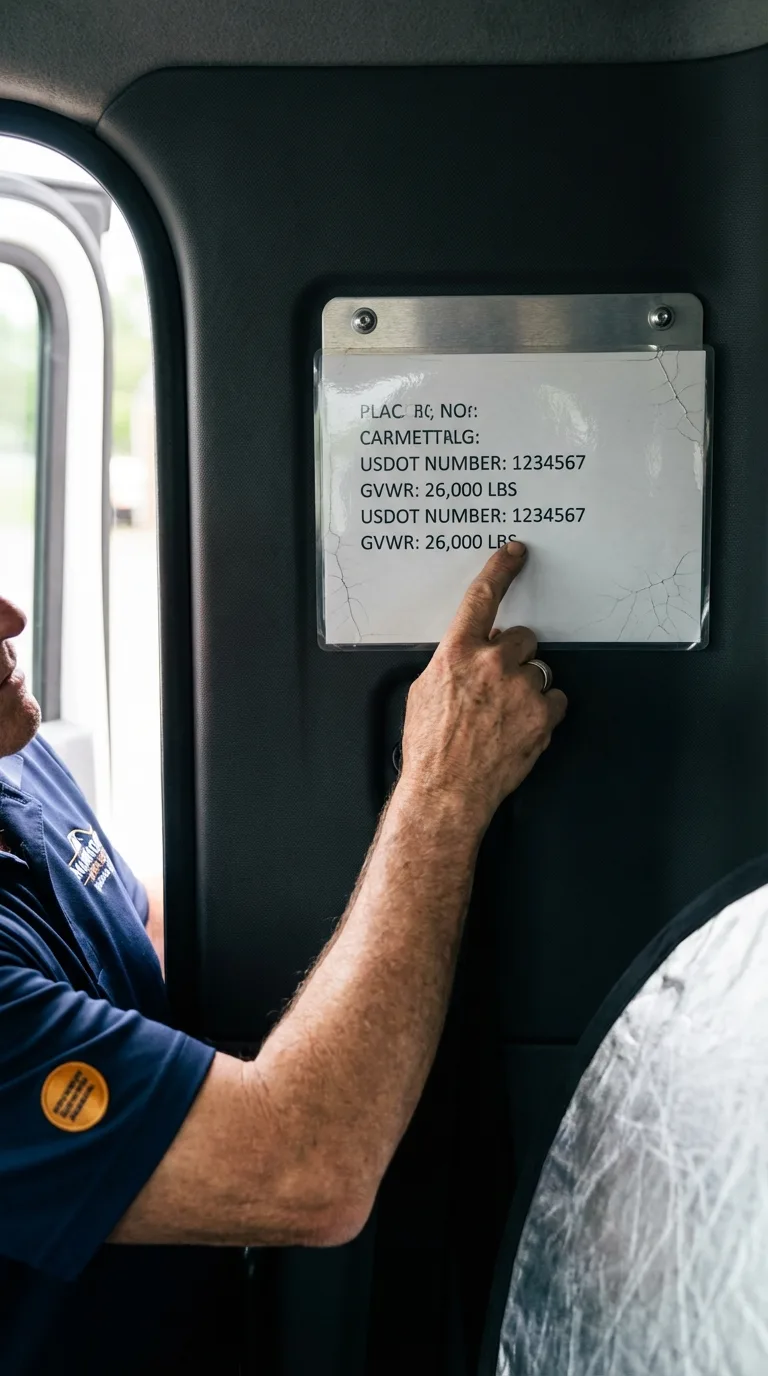 USDOT licensing placard verification in Albany